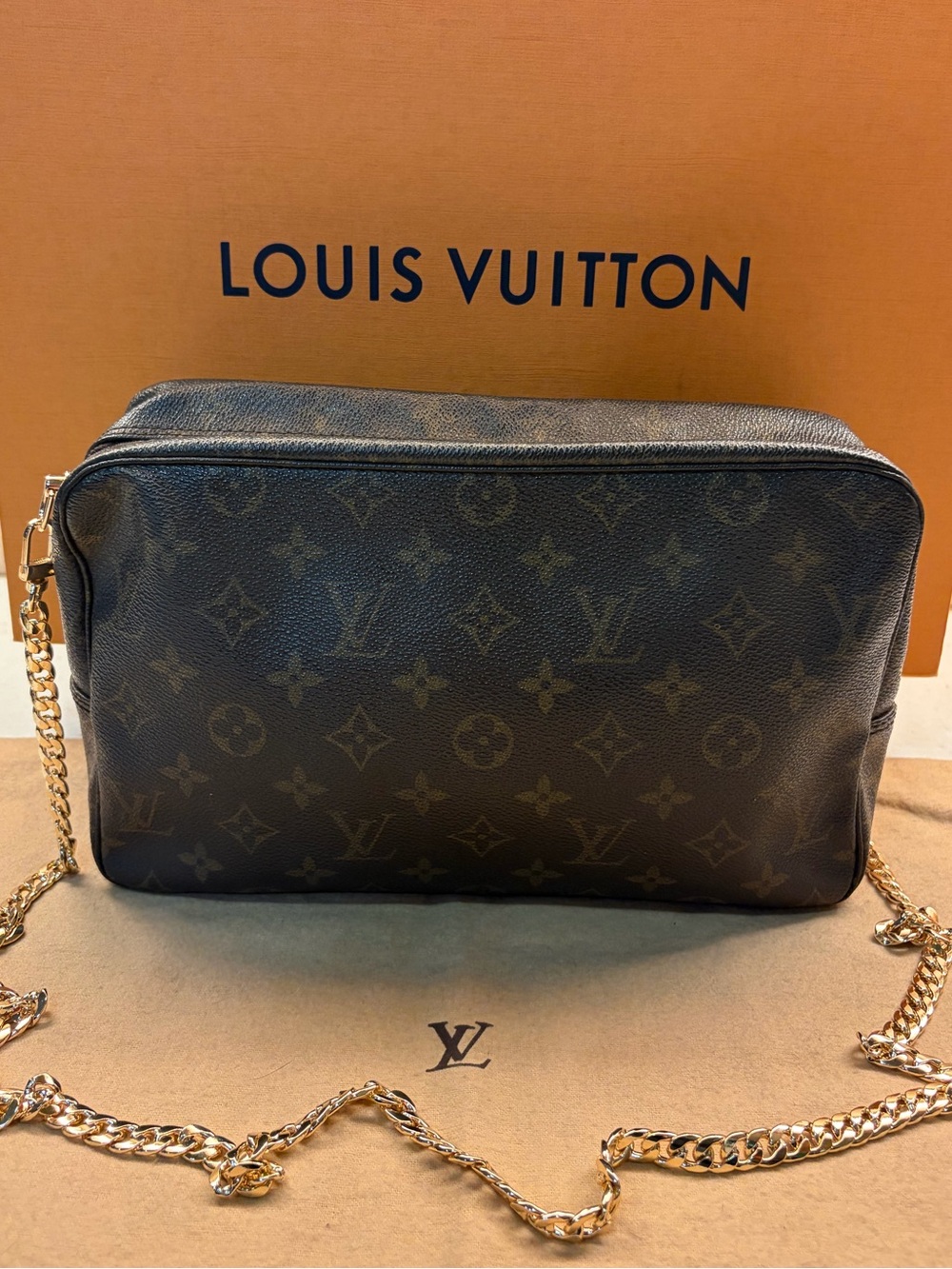 Authentic Louis Vuitton Monogram Trousse 28